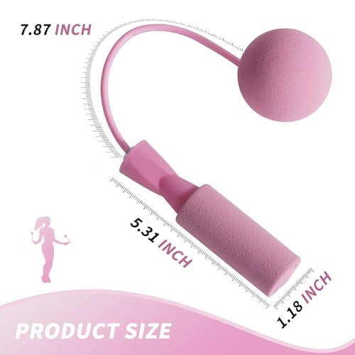 junqixing Cordless Jump Rope with Weight Ball, Fitness Training Jump Rope, Indoor Home Exercise, Suitable for Men Women Kids.