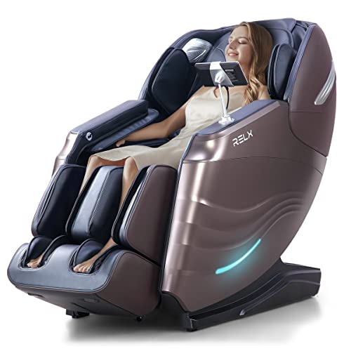 RELX Massage Chair Full Body, 15 Modes Zero Gravity SL-Track Shiatsu Massage Chair Built-in Heat System, Airbag Massage wi...