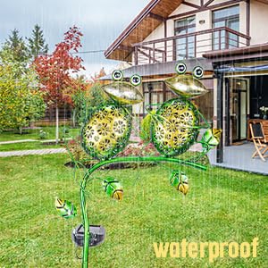 Bshine Outdoor Solar Garden Decorative Frog Lights  Waterproof Led Metal Stake Yard Art For Backyard  Path  Lawn Ornaments For Mom Gifts  MotherS Day Gifts