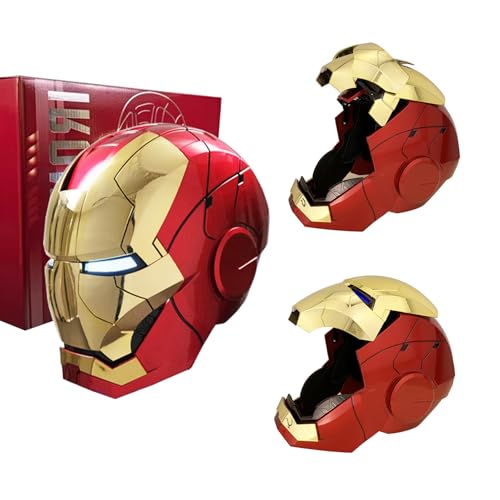 Iron Hero MK 5 1:1 Wearable Helmet :Voice, Touch, and Remote Control, Realistic Sound Effects, Can Cosplay and Collectible...