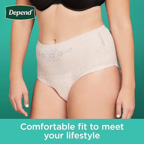 Depend Fresh Protection Adult Diapers, Incontinence & Postpartum Bladder Leak Underwear for Women, Disposable, Maximum, Me...