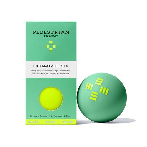Pedestrian Project Foot Massage Balls (2-Pack) — Smooth Rubber Trigger-Point Tools for Plantar Fasciitis, Arch & Heel Pain...