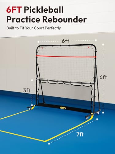 A11N SPORTS Pickleball Rebounder with Adjustable Angles & 360° Wheels – Practice Rebounder for Forehand, Backhand, Dinks, ...