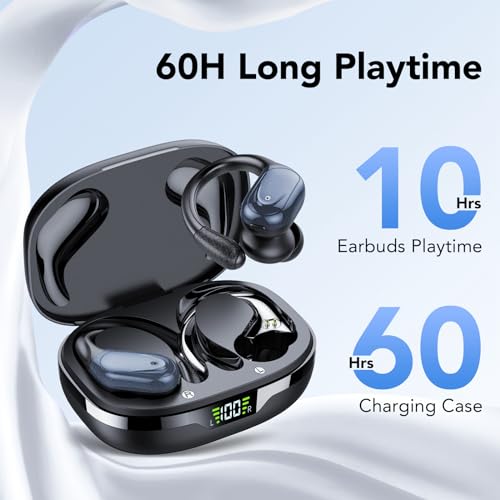Ear buds Wireless Earbuds Bluetooth 5.3 Headphones 60hrs Playtime with Digital Display Sports Wireless Headphones with Ear...