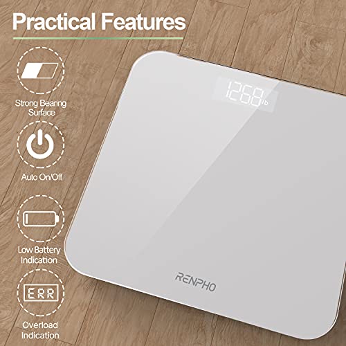 RENPHO Scale for Body Weight, Mechanical Bathroom Weighing Scale, Highly Accurate & Measures Weight up to 400 lb/180kg, Ba...