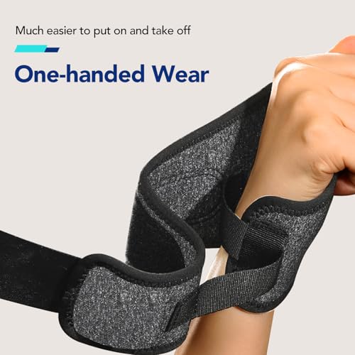 Wrist Brace with Soft Thumb Opening for Mild Carpal Tunnel Tendonitis Arthritis Sprains (Not for Thumb), Compression Hand ...