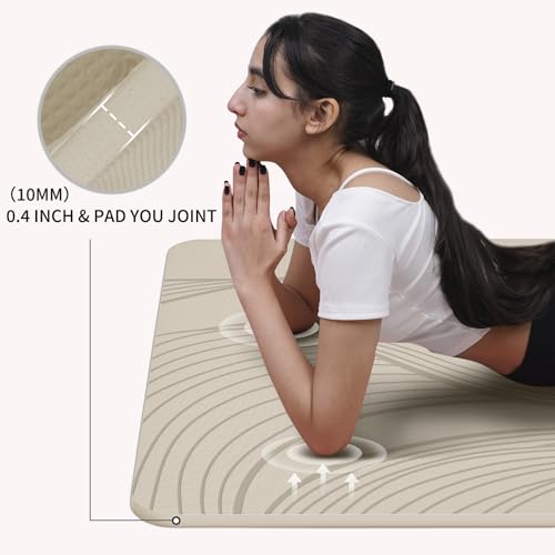 PAIDU Large Yoga Mat-72’x36’x0.4’ Extra Width ＆ Thick,Comfortable,Non-Slip Exercise Mat-Works Great on All Floor for Stret...