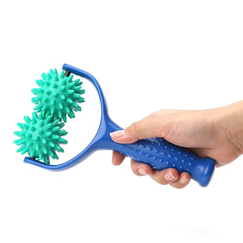 2PCS Handheld Spiky Massage Balls Rollers Compact and Portable Muscle Relaxation Tools with Handle-Deep Tissue for Pain Pr...
