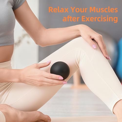 Massage Lacrosse Balls for Myofascial Release, Trigger Point Therapy and Yoga Therapy, Foot Massage Ball to Relieve Planta...