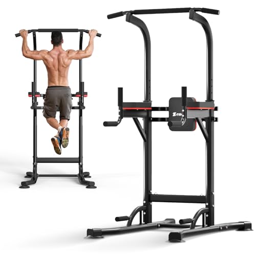 ZENOVA Pull Up Bar Dip Station Multi-Function Strength Training Equipment for Men Women Muscle Building 330/400 LBS Weight...