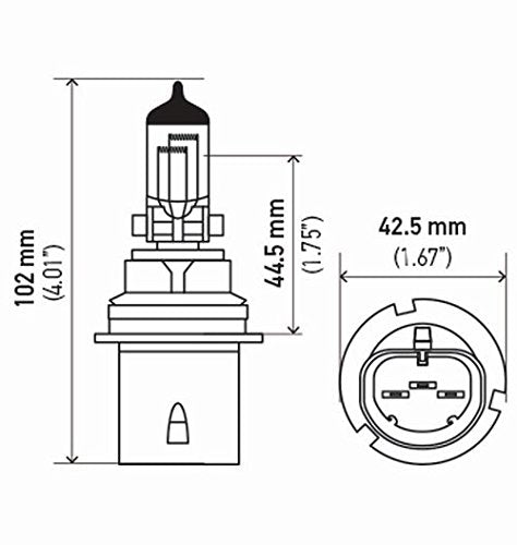 Hella 9004P50 +50% Performance Bulb, 12V, 65/45W, Multi Color