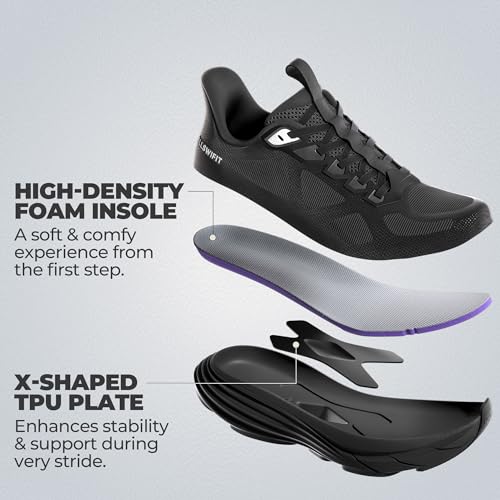 ALLSWIFIT Women's Slip On Walking Shoes Hands-Free Cushion Running Tennis Non-Slip Comfortable Gym Workout Athletic Breath...