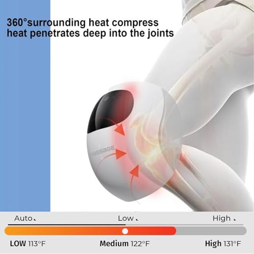 Knee Doctor. Portable Knee & Leg Massage Therapy. 3 Heating Levels, 3 Vibration Intensities + Pulse 360° Knee Relief. Rech...