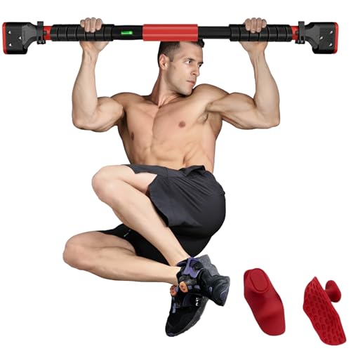 Pull Up Bar for Doorway, Adjustable Chin Up Bar with Smart Lock Mechanism, No Screws Strength Training Equipment for Home ...