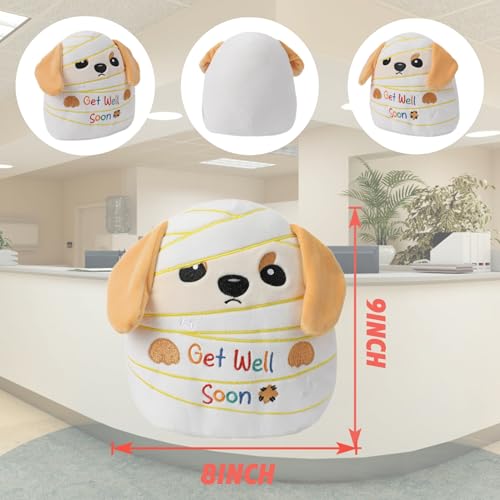 NIUBEHOHO Get Well Soon Dog Plush – Adorable Labrador Stuffed Animal with Bandage Theme, Perfect Get Well Gift for Loved O...