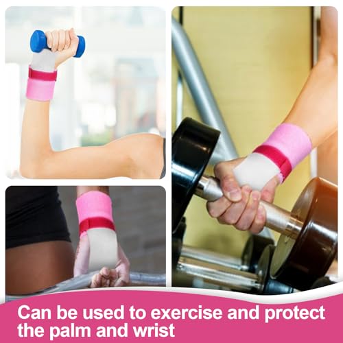 heqxwl 2PCS Gymnastics Hand Grips Gloves Wristbands, Gymnastic Hand Grips Gymnastic Bar Palm Protection and Wrist Support ...