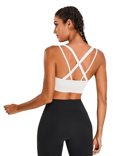 Sports Bras for Women HIigh Support, Criss-Cross Back Padded Strappy High Impact Sports Bras for Women Large Bust