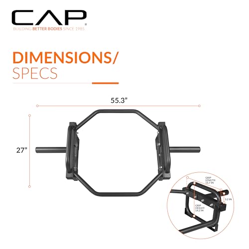 CAP Barbell Olympic Trap Bar and Shrug Bar for Deadlifts