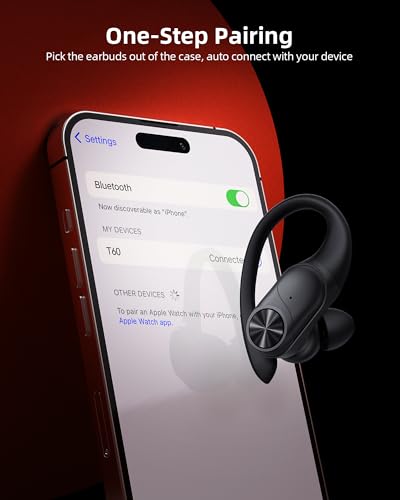 PocBuds Bluetooth Headphones Wireless Earbuds 80hrs Playtime Wireless Charging Case Digital Display Sports Ear Buds with E...