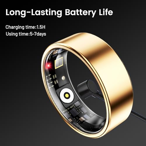 Mirlray Smart Ring for Women & Men, Smart Ring Health Tracker, Blood Oxygen & Heart Rate Monitor, Long Lasting Battery Sle...