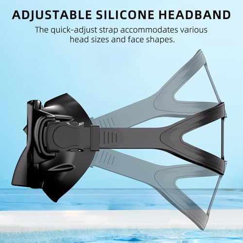 Scuba Mask, Diving Mask with Anti-Fog HD Tempered Glass Diving Goggles Nose Cover, Snorkel Mask for Adults Diving Snorkeli...