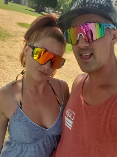 RINKUOLYO Sports Polarized Sunglasses for Men and Women, Youth Kids Baseball Softball Sunglasses for Cycling, Running
