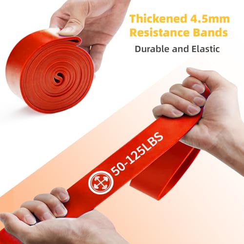 Exercise Bands，Set of 6 Resistance Bands for Working Out,Pull Up Bands Set,at Home Workout Equipment,Workout Bands for Men...
