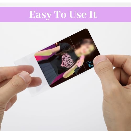 100 Pcs photocard Sleeves, 57x88mm Ultra Clear and Thick Sleeves Idol Photo Cards Protector Trading Cards Shield Cover