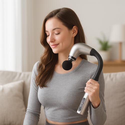 CYCMIA Handheld Cordless & Rechargeable Back Massager - Quiet - Full Body Massage Device for Women, Aches Relief, Sports R...