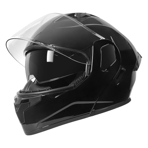 SPARK Adult Modular Motorcycle Helmet Dot Certified Flip-Up Dual Visor Full Face Helmets for Men & Women Moto ATV UTV Snow...