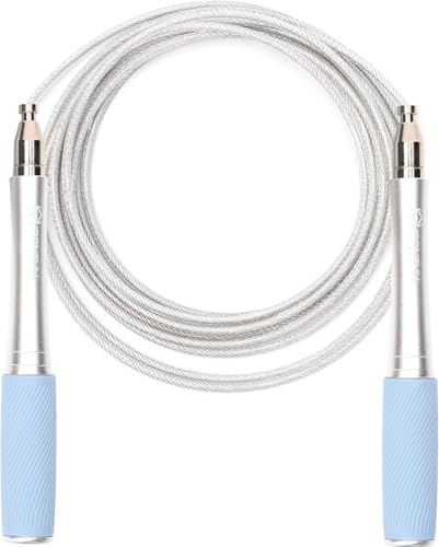 Jump Rope for Men & Women - Ultra-Fast, High Speed Jump Rope - Self-Locking Screw-Free Design with Aluminum Handles and Si...