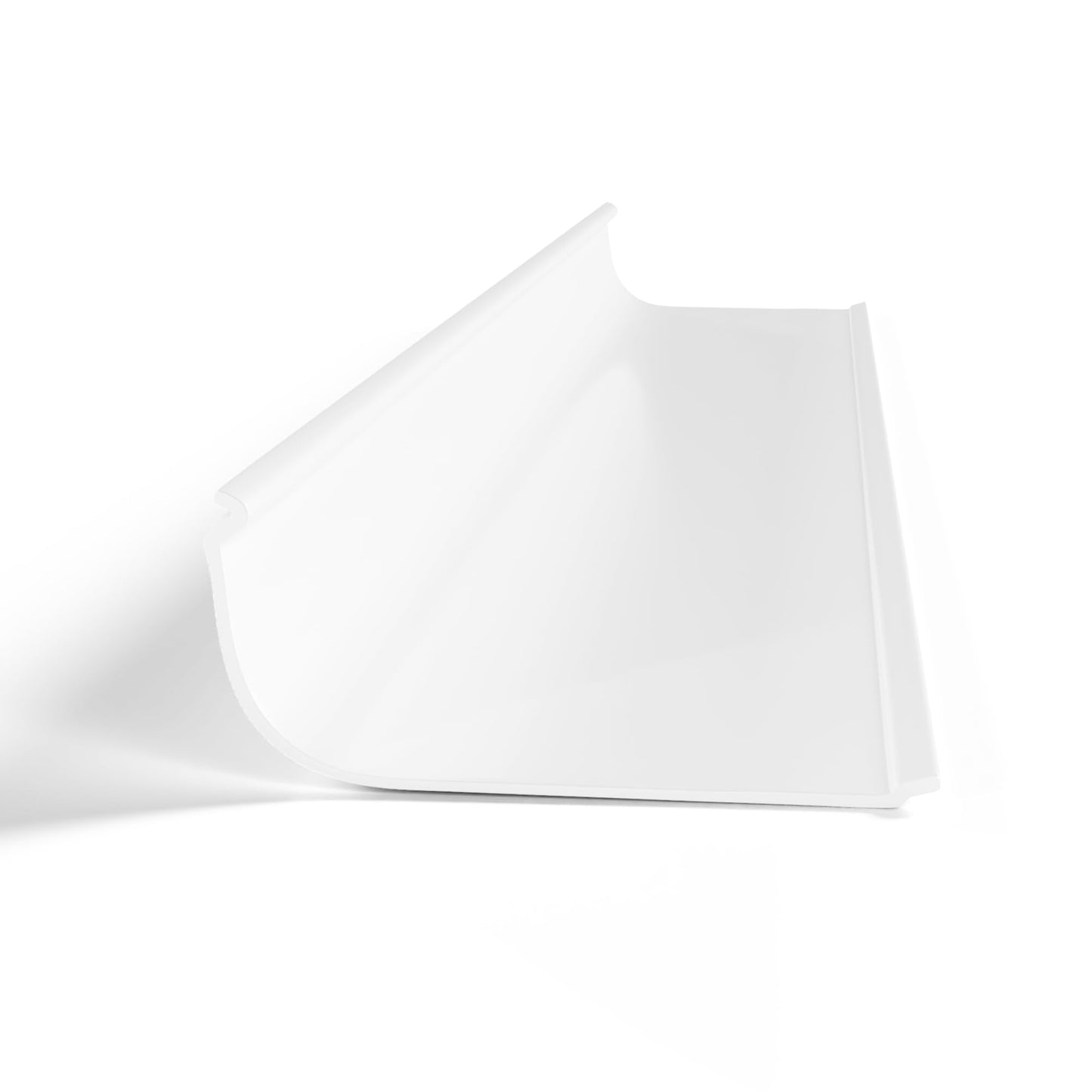 KASTLITE Curved Under Cabinet Light Cover Replacement | White Ribbed Acrylic Undercabinet Lens Diffuser | 42-3/8"L x 2-7/8"W x 1" H | Under Counter Lights for Kitchen, Bathroom & Vanity | Shape H
