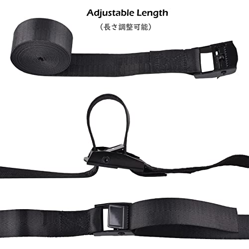 TRIWONDER Cinch Tie Down Strap Lashing Straps Heavy Duty Nylon Straps with Cam Buckles for Cargo, Trucks, Boat, Motorcycl...