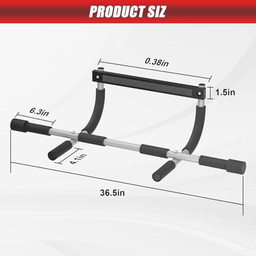 Esakoya Pull Up Bar for Doorway, Portable Pull-up Bar for Strength Training, Body Fitness Workout Bar With Thickened Stee...