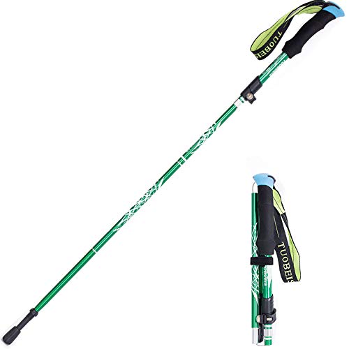 Kelendle Collapsible Trekking Pole Aluminum Ultralight Travel Trekking Hiking Pole for Men and Women
