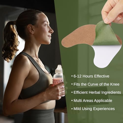 FURSINA Knee Patches, Heat Patches for Bone on Bone, Wormwood Extract Knee, Back, Neck, Shoulder - Extra Strength Muscle J...