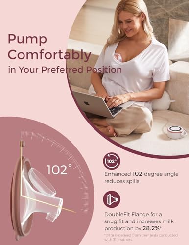 Momcozy Breast Pump V1 Pro Hospital-Grade, Hands-Free & Portable Wearable Pump, Upgraded Electric Pump with 3 Fine-Tuned R...