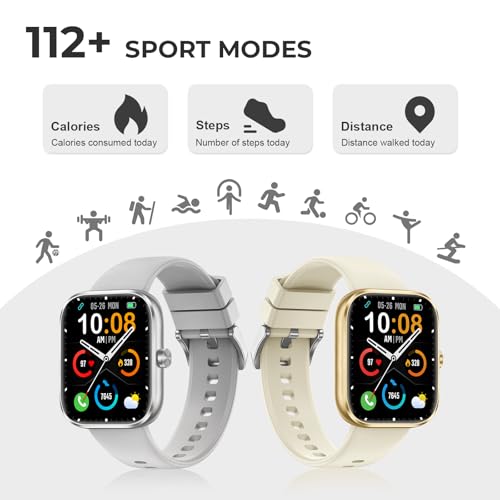Smart Watch for Men Women, 1.83" HD Touchscreen Fitness Watch with Bluetooth Call & Message Notifications, 110+ Sport Mode...