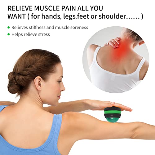 Coolrunner Massage Ball, Manual Roller Massager, Handheld Self Massage Therapy and Relax Full Body Tools for Sore Muscles,...