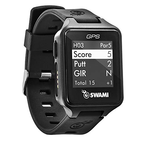 IZZO Golf Swami Golf GPS Watch, Black