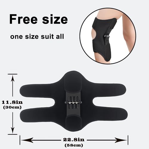 Professional Knee Brace with Triple Spring Support - Enhanced Stabilizer for Squats, Climbing & Active Support | Carbon St...