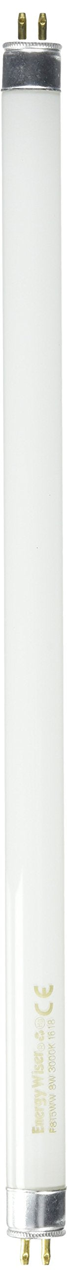 Bulbrite Fluorescent T5 Bulb, 8W Mini Bi-Pin Base, 12-Inch, Warm White, Frost Glass, 3000K