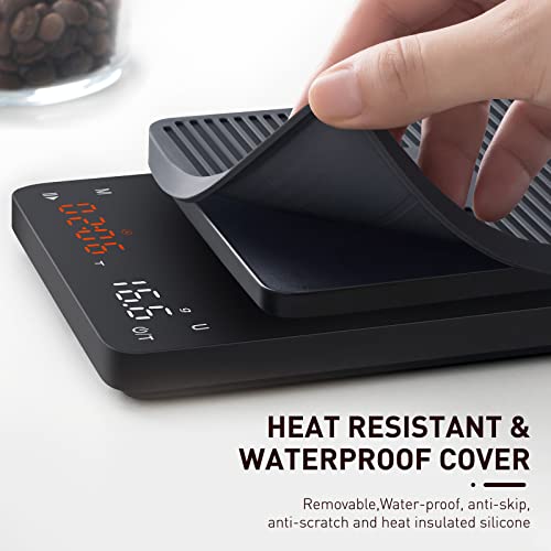 BAGAIL BASICS Coffee Scale with Timer, 0.1g High Precision Kitchen Scale, Pour Over Coffee Scale, Drip Espresso Scale with...