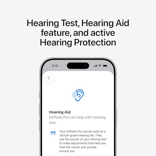 Apple AirPods Pro 3 Wireless Earbuds, Active Noise Cancellation, Live Translation, Heart Rate Sensing,Hearing Aid Feature,...