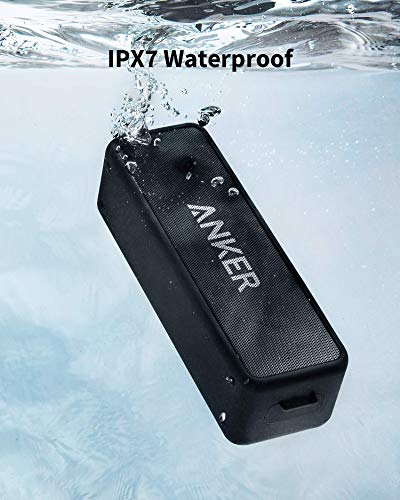 Anker Soundcore 2 Portable Bluetooth Speaker with Stereo Sound, Bluetooth 5, Bassup, IPX7 Waterproof, 24-Hour Playtime, Wi...