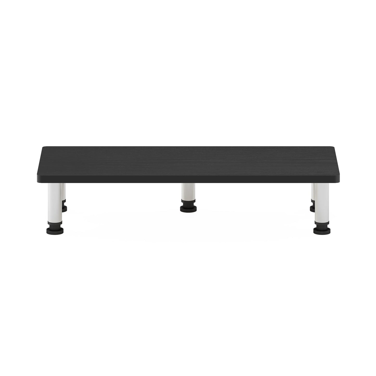 Furinno Turn-N-Tube Monitor Riser Stand, Americano, Stainless Steel Tubes