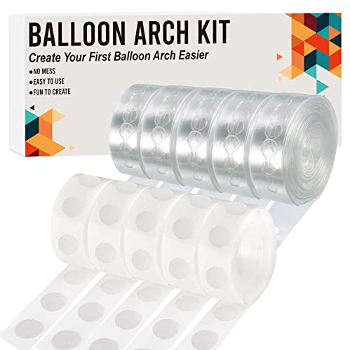Balloon Arch Kit, 82ft Easy DIY Balloon Decorating Garland Strip and 500Pcs Glue Point Dots Tape for Balloon Arch, Decorat...