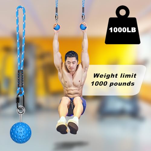 SELEWARE Pull Up Ball Grip, Non-Slip Rock Climbing Holds Pull Up Power Ball for Strength Training Attachment, Neutral Grip...