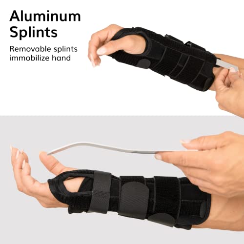 BraceAbility Volar Wrist Splint - Right or Left Hand Compression Support Brace for Carpal Tunnel Syndrome Relief, Fracture...