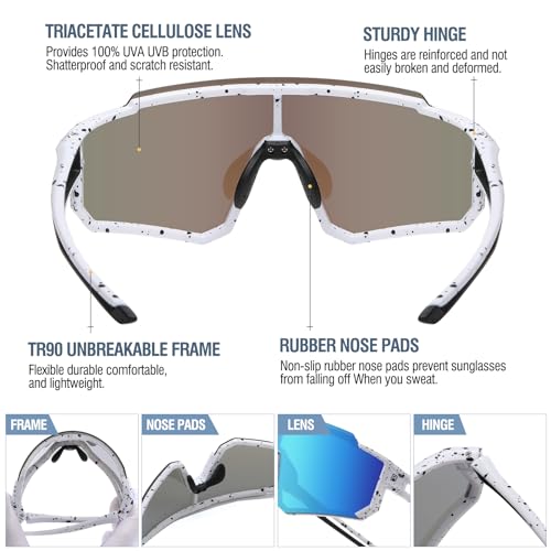 DUCO Polarized Kids Sunglasses Youth Sports Cycling Shades Lightweight Frame UV400 Child Boys Girls Baseball SunGlasses DK310